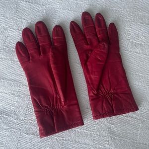 Red Leather Gloves